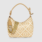 Round Emblem Hobo Bag