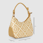 Round Emblem Hobo Bag