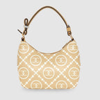 Round Emblem Hobo Bag