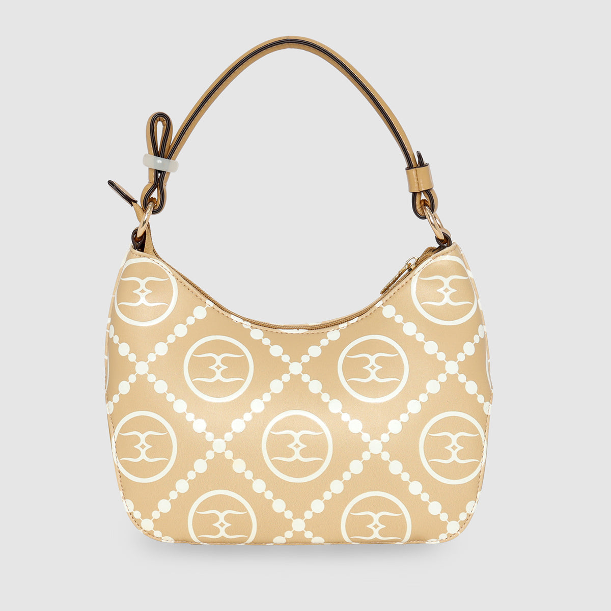 Round Emblem Hobo Bag