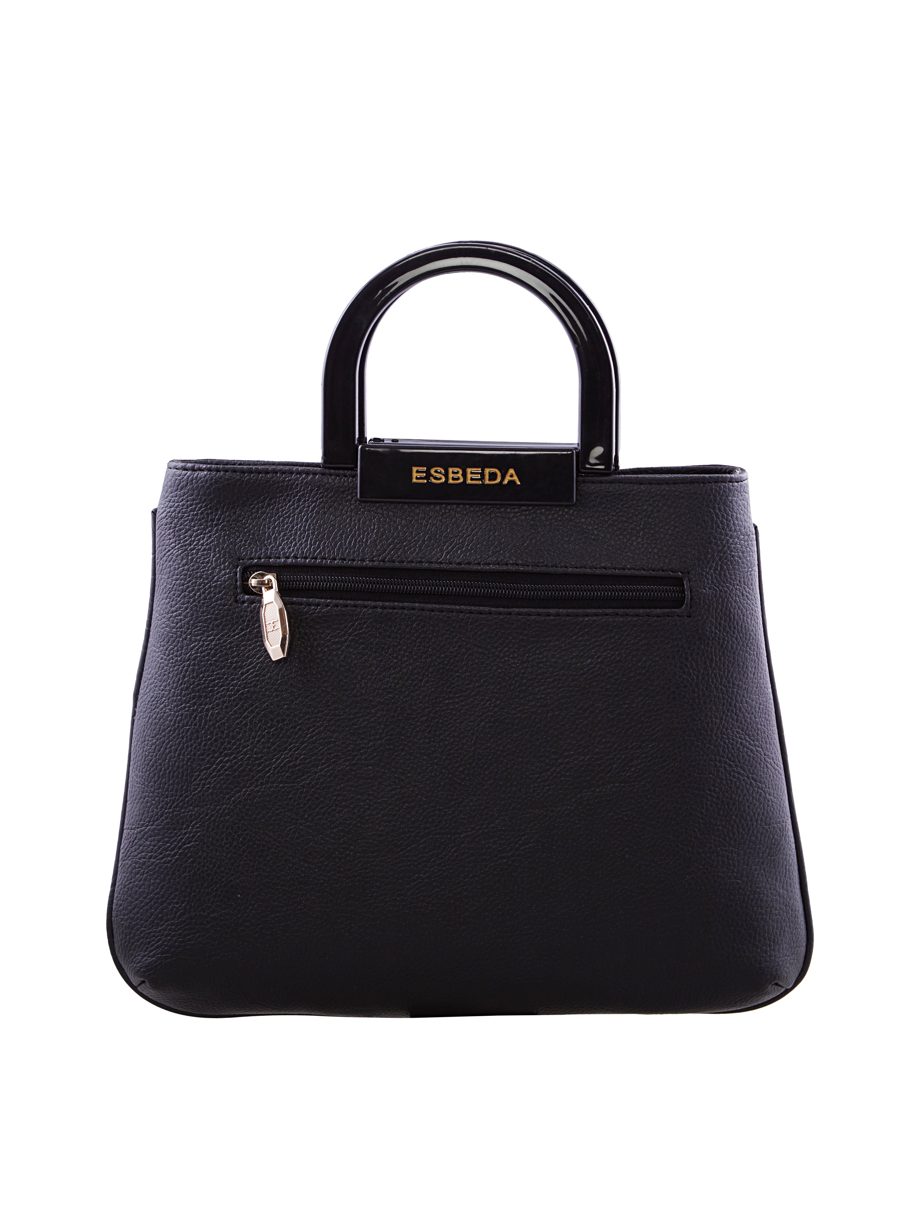 Croco Pattern Acrylic Handle Handbag For Womens