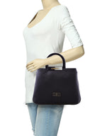 Croco Pattern Acrylic Handle Handbag For Womens