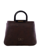 Croco Pattern Acrylic Handle Handbag For Womens