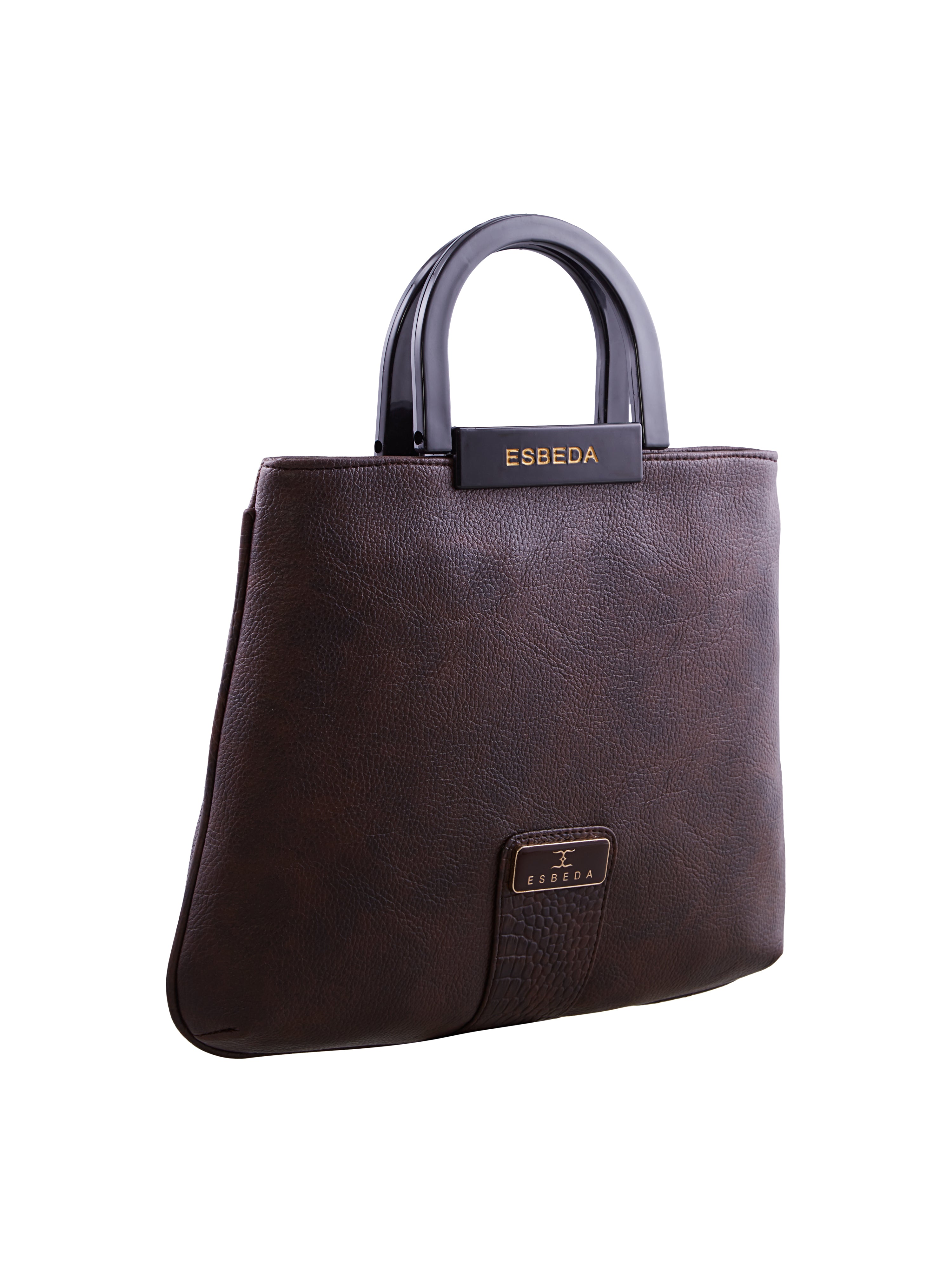 Croco Pattern Acrylic Handle Handbag For Womens