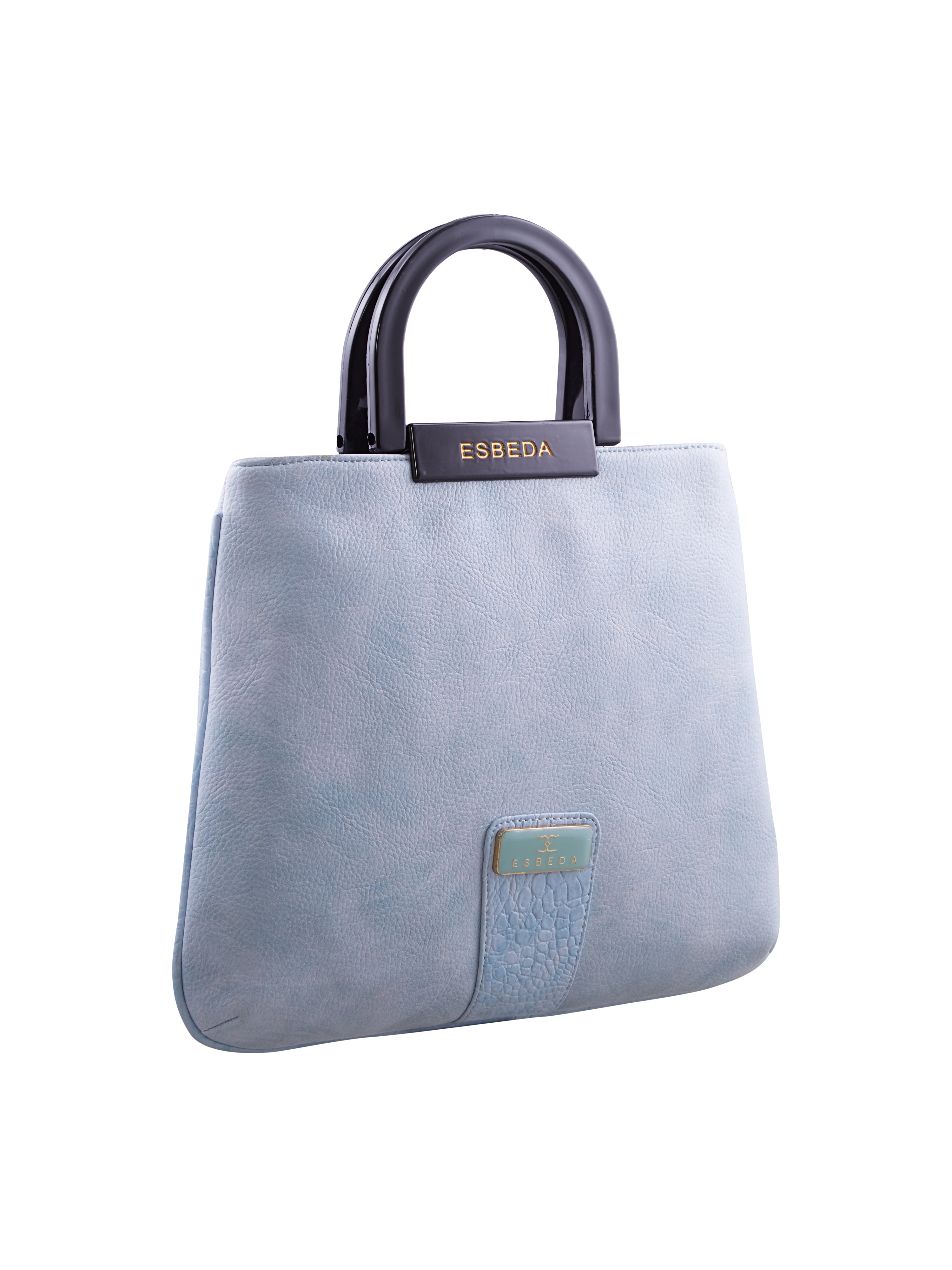 Croco Pattern Acrylic Handle Handbag For Womens