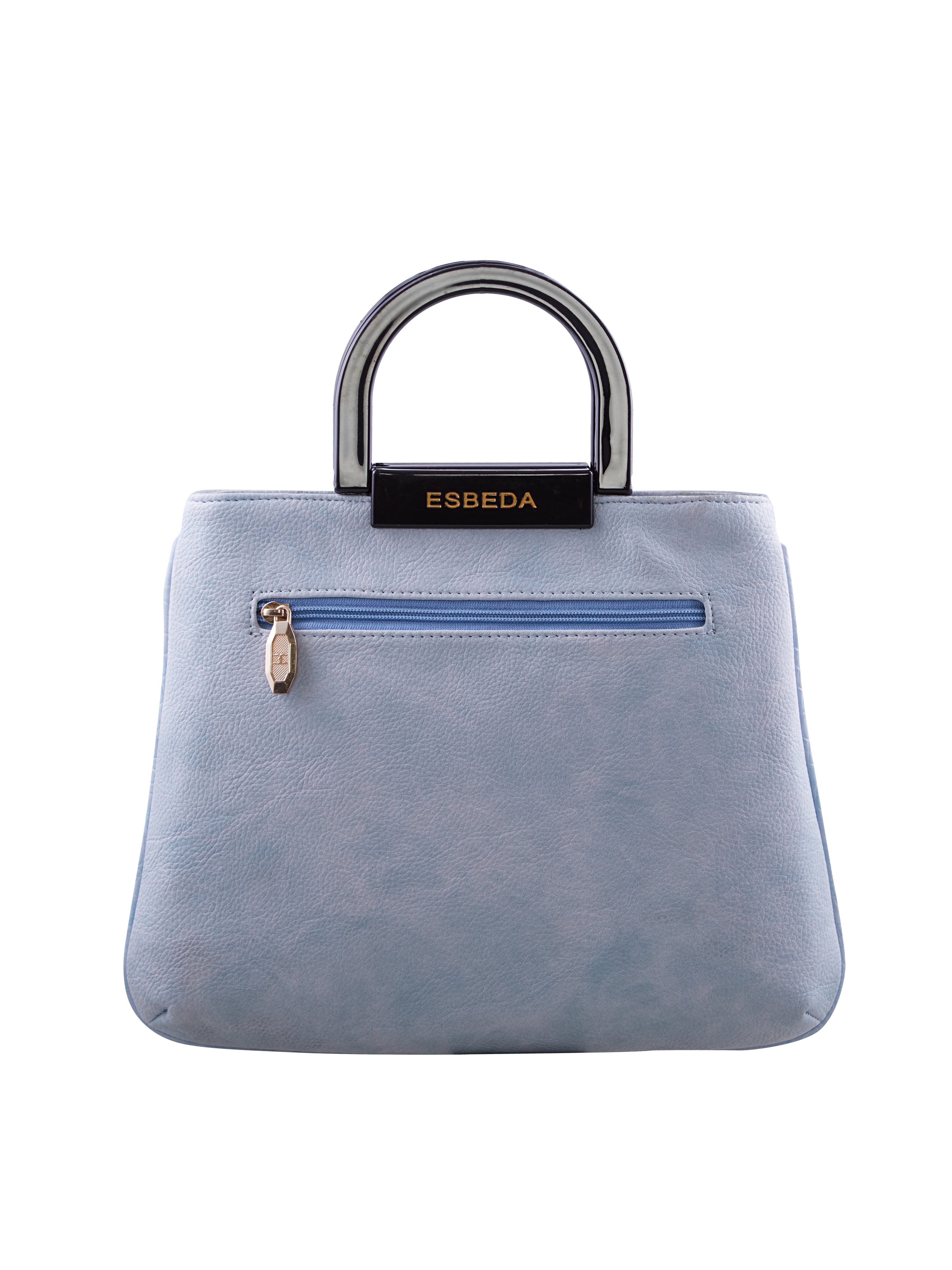 Croco Pattern Acrylic Handle Handbag For Womens
