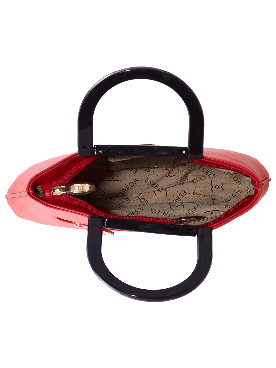 Croco Pattern Acrylic Handle Handbag For Womens