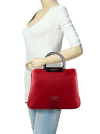 Croco Pattern Acrylic Handle Handbag For Womens