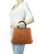 Croco Pattern Acrylic Handle Handbag For Womens