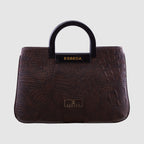 Croco Pattern Acrylic Handle Handbag For Womens