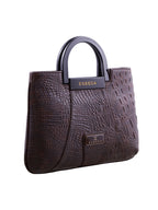 Croco Pattern Acrylic Handle Handbag For Womens