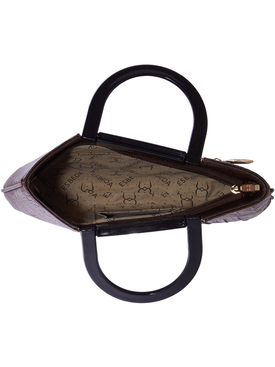 Croco Pattern Acrylic Handle Handbag For Womens