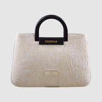 Croco Pattern Acrylic Handle Handbag For Womens