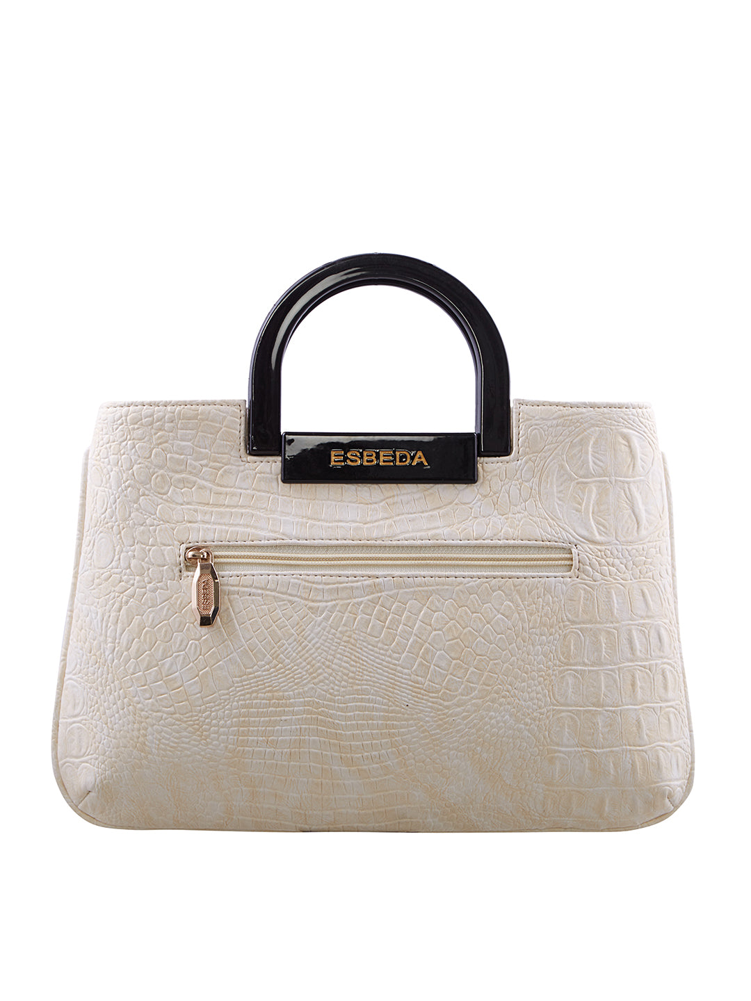 Croco Pattern Acrylic Handle Handbag For Womens