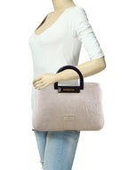 Croco Pattern Acrylic Handle Handbag For Womens