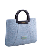 Croco Pattern Acrylic Handle Handbag For Womens