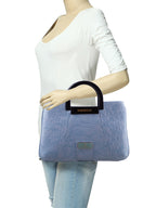 Croco Pattern Acrylic Handle Handbag For Womens