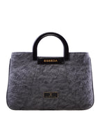 Croco Pattern Acrylic Handle Handbag For Womens