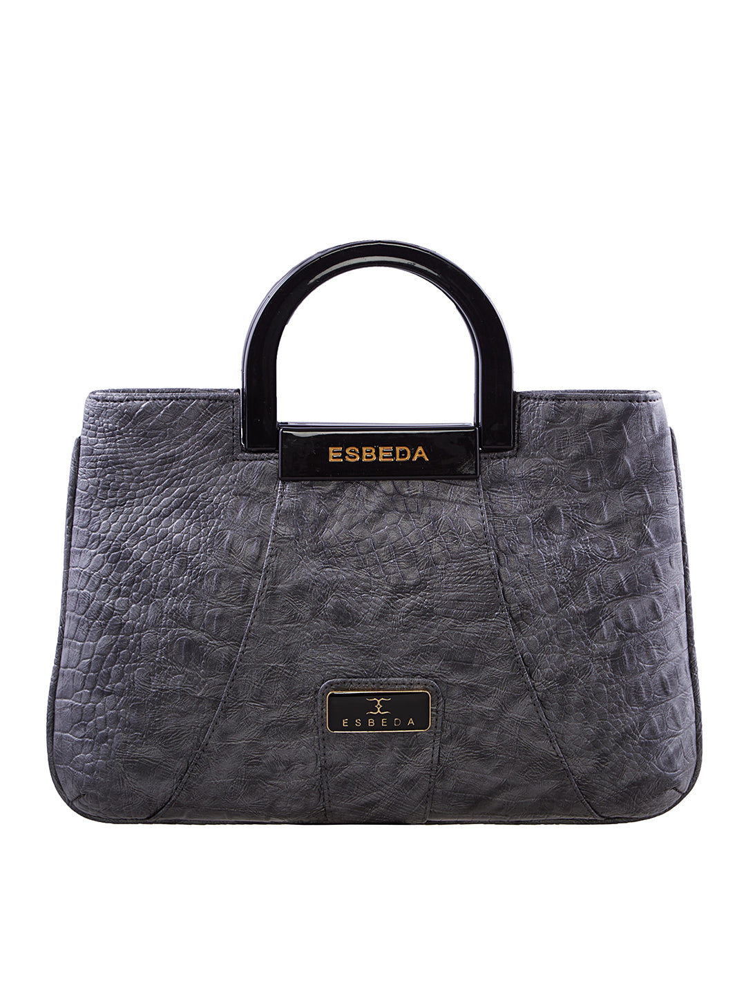 Croco Pattern Acrylic Handle Handbag For Womens