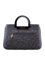 Croco Pattern Acrylic Handle Handbag For Womens