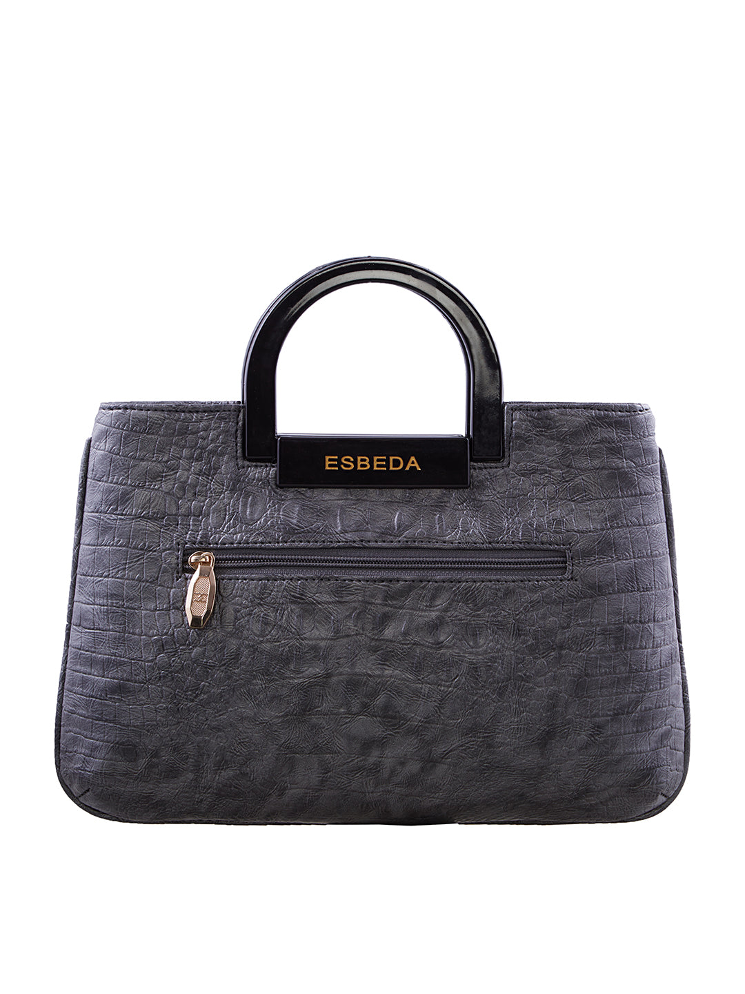 Croco Pattern Acrylic Handle Handbag For Womens