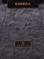 Croco Pattern Acrylic Handle Handbag For Womens