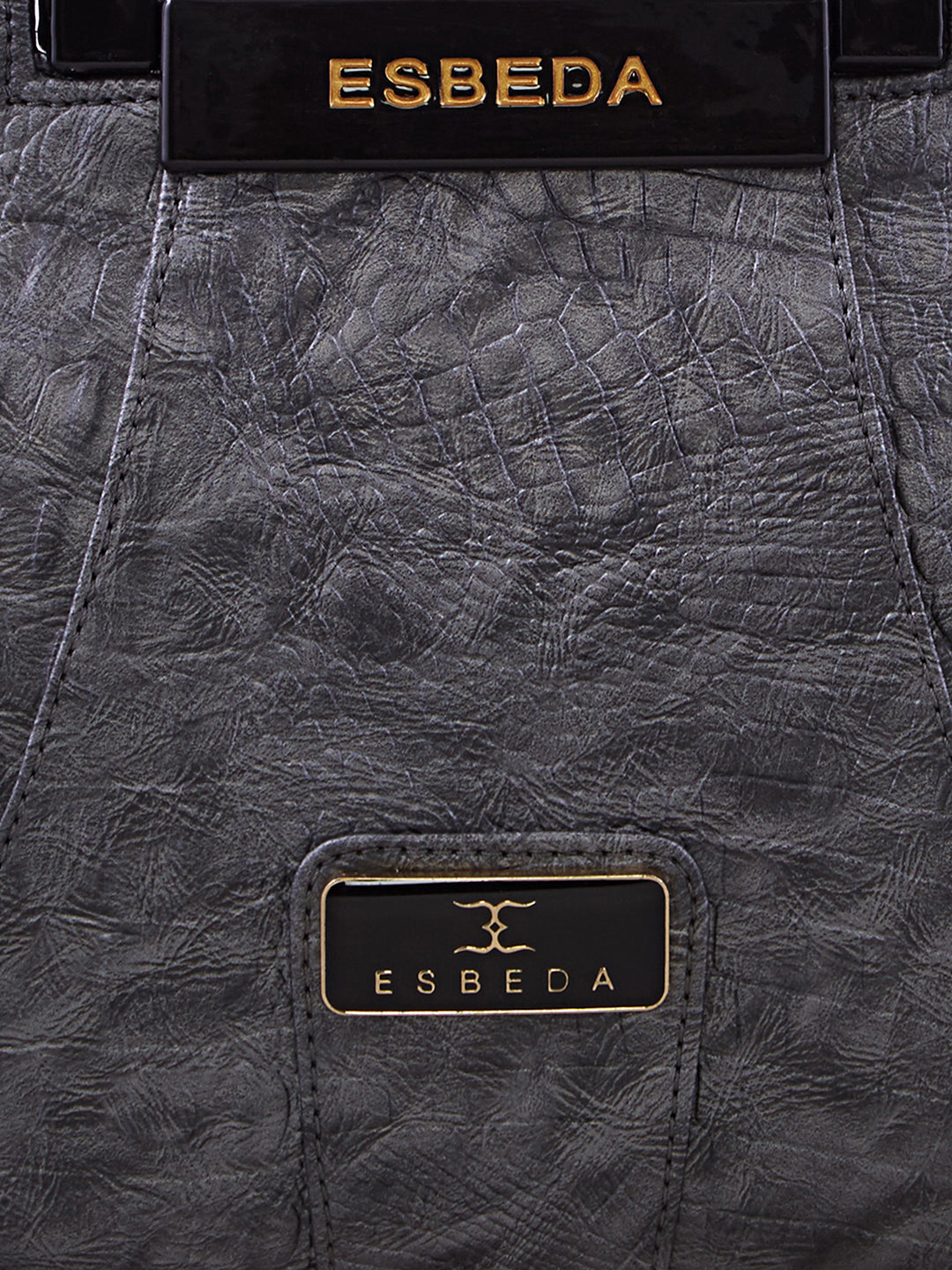 Croco Pattern Acrylic Handle Handbag For Womens