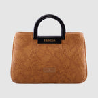 Croco Pattern Acrylic Handle Handbag For Womens