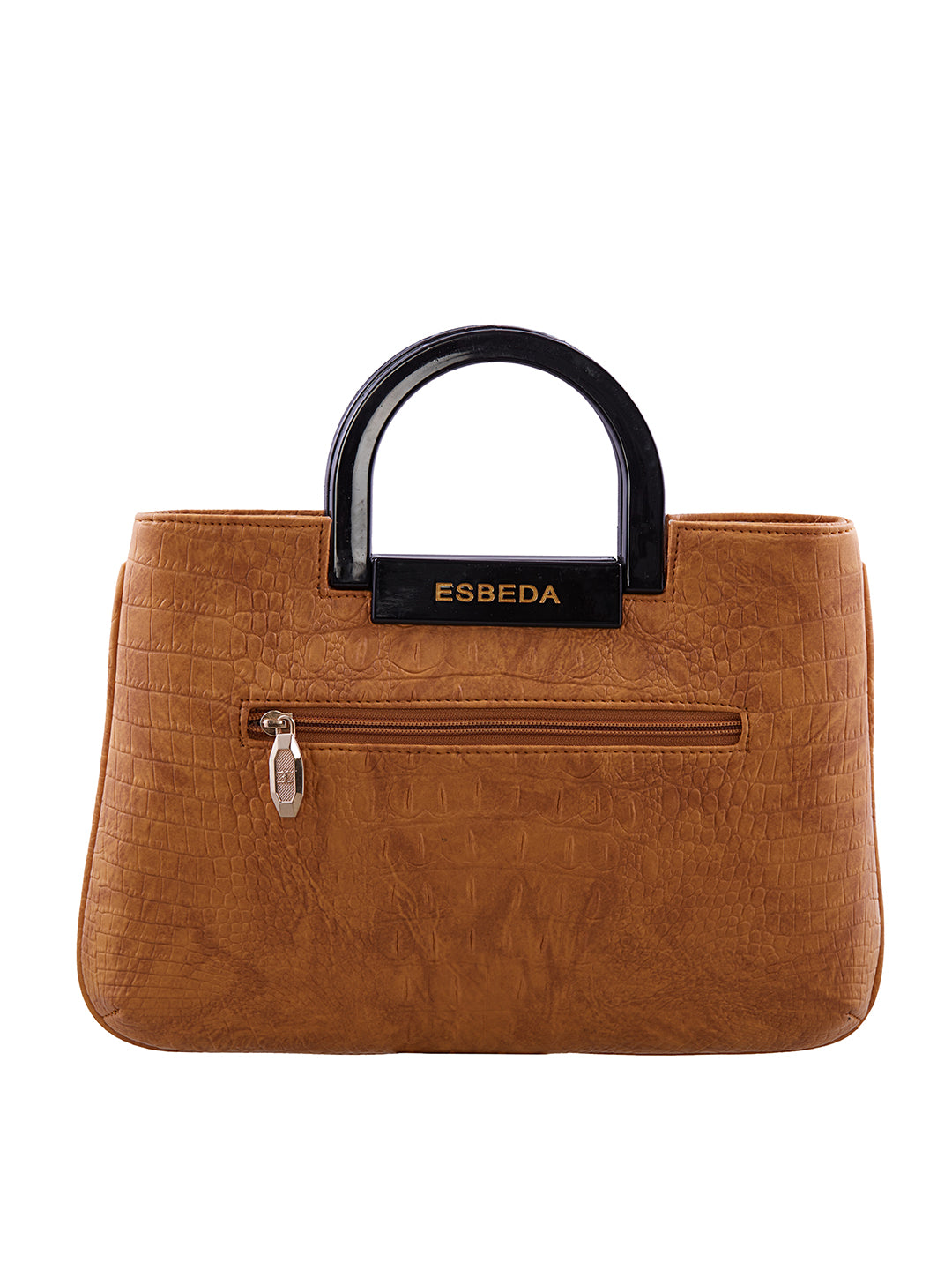 Croco Pattern Acrylic Handle Handbag For Womens