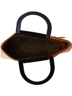 Croco Pattern Acrylic Handle Handbag For Womens