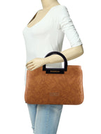 Croco Pattern Acrylic Handle Handbag For Womens