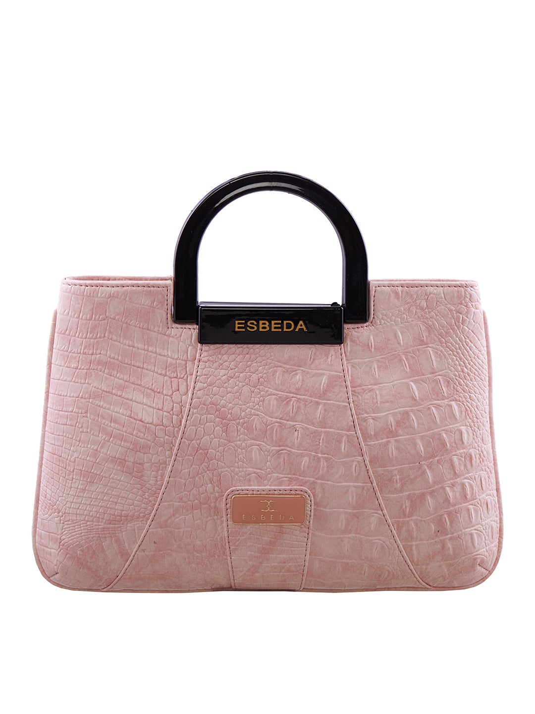 Croco Pattern Acrylic Handle Handbag For Womens