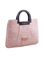 Croco Pattern Acrylic Handle Handbag For Womens