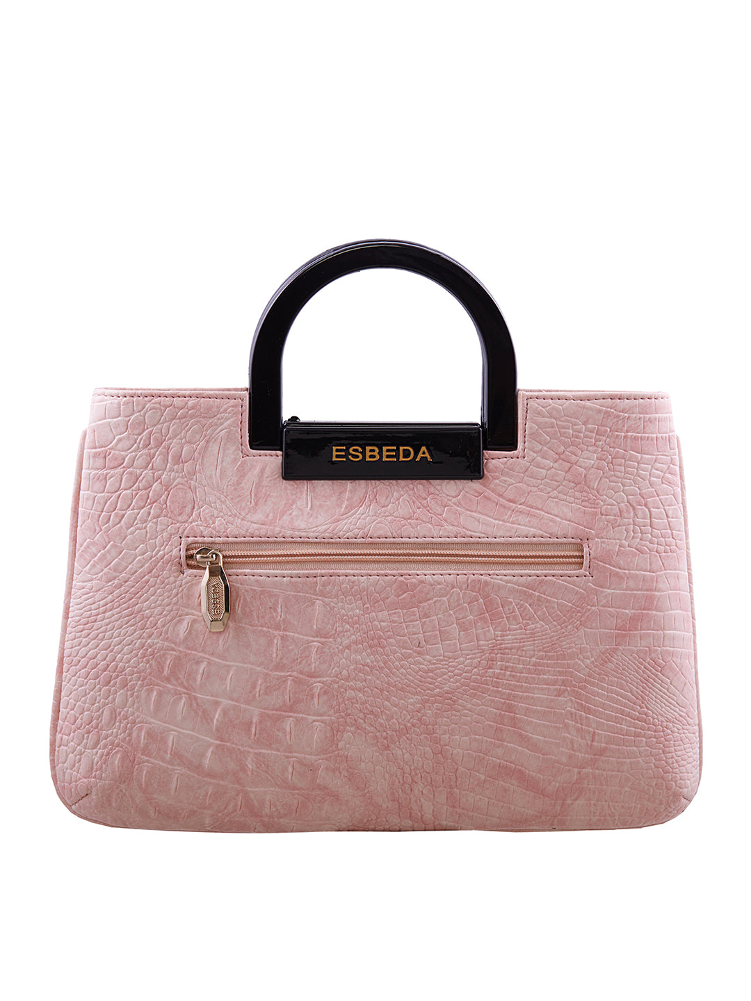 Croco Pattern Acrylic Handle Handbag For Womens