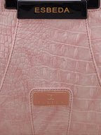Croco Pattern Acrylic Handle Handbag For Womens