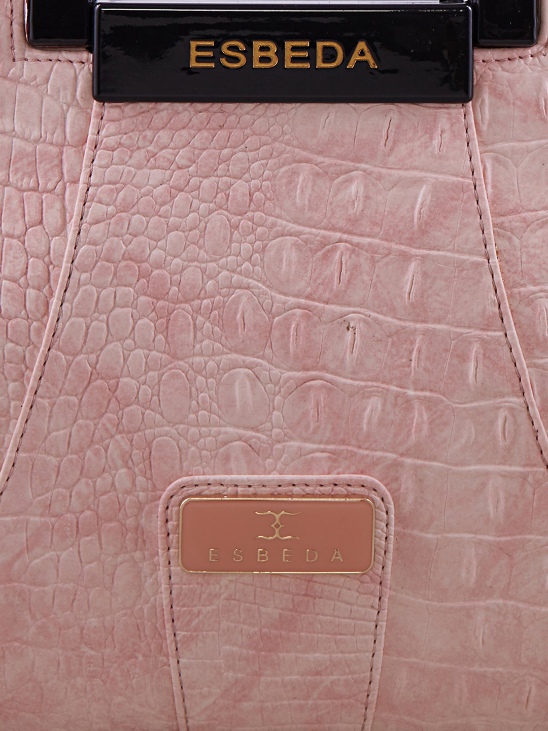 Croco Pattern Acrylic Handle Handbag For Womens