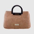 Croco Pattern Acrylic Handle Handbag For Womens