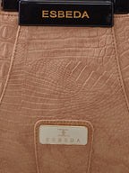 Croco Pattern Acrylic Handle Handbag For Womens