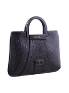 Croco Pattern Acrylic Handle Handbag For Womens