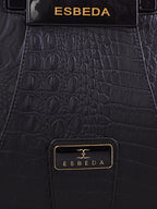 Croco Pattern Acrylic Handle Handbag For Womens