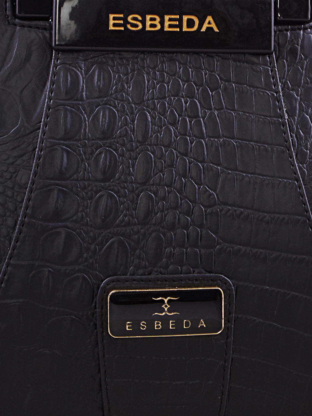 Croco Pattern Acrylic Handle Handbag For Womens
