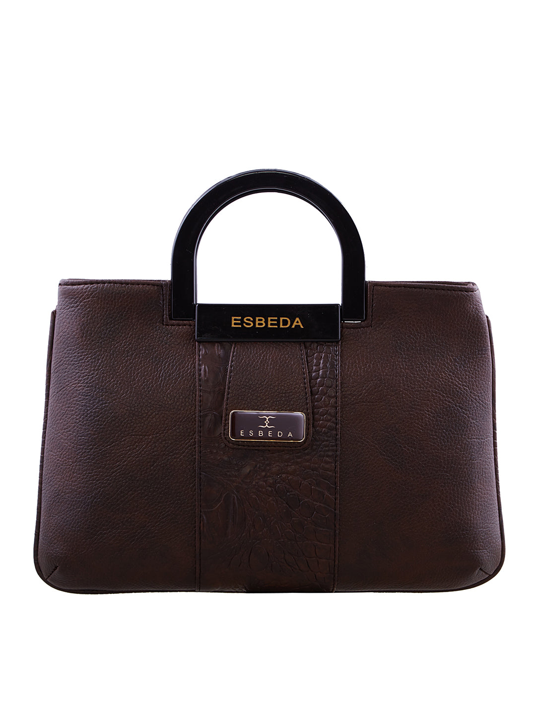 Croco Stripe Pattern Acrylic Handle Handbag For Womens Secondary image