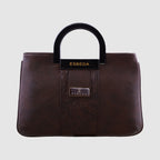 Croco Stripe Pattern Acrylic Handle Handbag For Womens