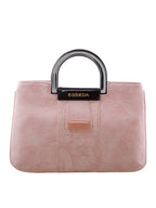 Croco Stripe Pattern Acrylic Handle Handbag For Womens