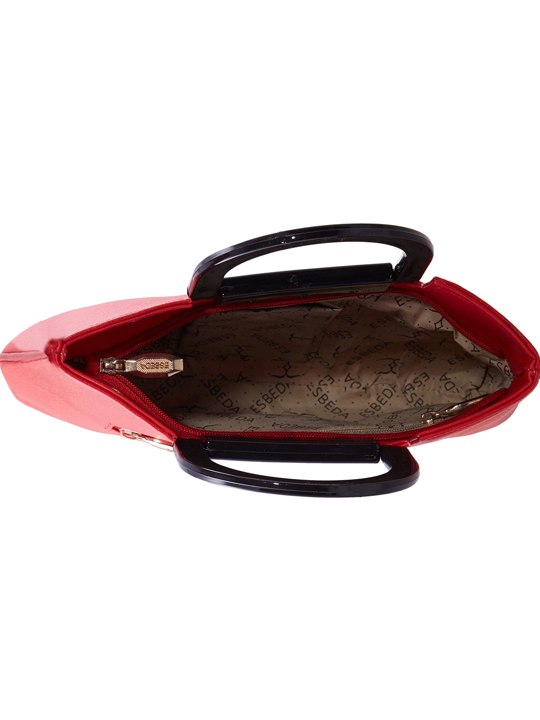 Croco Stripe Pattern Acrylic Handle Handbag For Womens