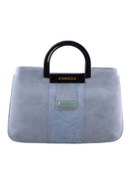 Croco Stripe Pattern Acrylic Handle Handbag For Womens