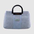 Croco Stripe Pattern Acrylic Handle Handbag For Womens