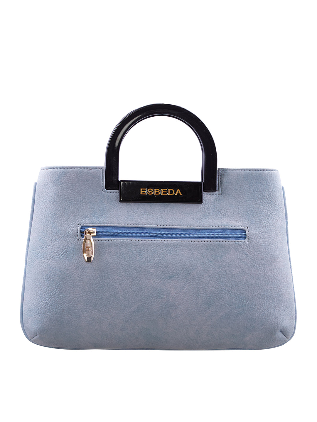 Croco Stripe Pattern Acrylic Handle Handbag For Womens