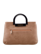 Croco Stripe Pattern Acrylic Handle Handbag For Womens