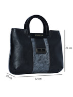 Croco Stripe Pattern Acrylic Handle Handbag For Womens